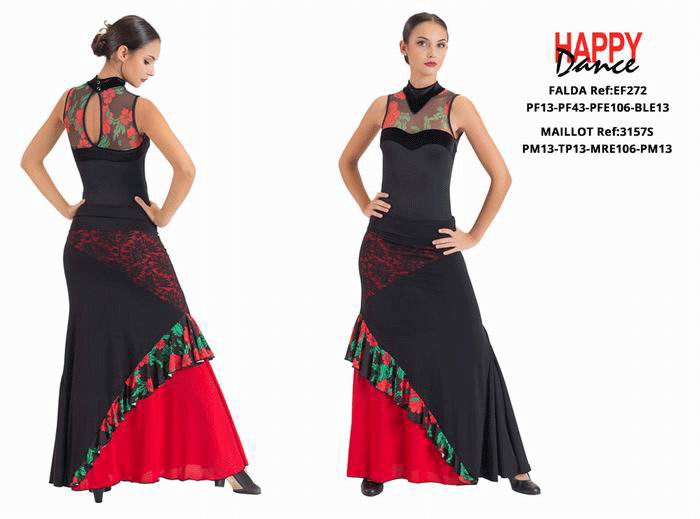 Tenue flamenca pour femmes par Happy Dance. Ref. EF272PF13PF43PFE106BLE13-3127SPM13TP13MRE106PM13